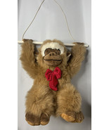 Vintage Goffa Hanging Brown Gorilla Monkey Ape Stuffed Plush with Bar Sw... - $44.79 CAD