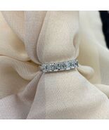1.00 Ct Radiant Cut Lab Grown Diamond Wedding Band 14k White Gold 7 Stones - $1,001.25