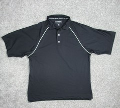 Footjoy Polo Shirt Men Medium (XL) Black Athletic Golf Comfort Stretch - $18.99
