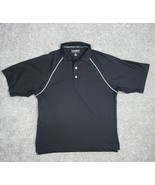 Footjoy Polo Shirt Men Medium (XL) Black Athletic Golf Comfort Stretch - £14.93 GBP