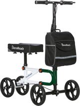 BlessReach Knee Scooter Steerable Dual Brakes WB-2111 GREEN/WHITE w/ Sto... - $64.30