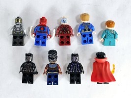 Lot Of 9 LEGO Marvel Figures Spider-Man Eternals Dr Strange Iron Man Black Panth - £19.90 GBP