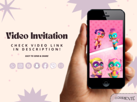 Super Cute Little Babies Video Invitation Animated, Digital Birthday Invitation - $13.00