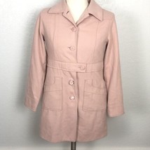 Wool Blend Pea Coat Womens Medium Doki Geki Jacket Light Pink Barbie Coat - $15.00