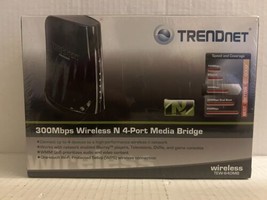 TRENDnet TEW-640MB Wireless N 4-Port WiFi Media Bridge, New, Sealed - $41.57