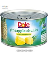 DOLE Pineapple Chunks in 100% Pineapple Juice 8 oz. 8 cans - £23.02 GBP