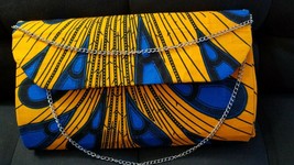 Teardrop Handmade African Print Ankara Clutch handbag Purse - $35.99
