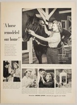 1953 Print Ad Jergens Lotion Actress Virginia Mayo &amp; Michael O&#39;Shea Horse - £13.35 GBP