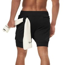 European Men&#39;s  Fitness Summer Bodybuilding Shorts New Double Layer Mobile Phone - £90.49 GBP