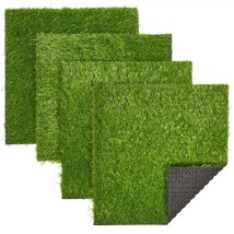 4-Pack Artificial Grass Mats For Wall, Balcony, Patio, Decor (12X12 In) - $31.34