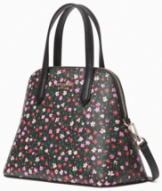 NWB Kate Spade Schuyler Medium Dome Satchel Black Floral K9408 $349 Gift Bag - £98.42 GBP