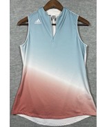adidas Gradient Golf Tank Top Womens S Blue Pink Athletic Summer Casual - $10.35