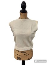 Dalton 50&#39;s 100% Virgin Cashmere Cream Sweater Vest WPL 11765 - £19.14 GBP