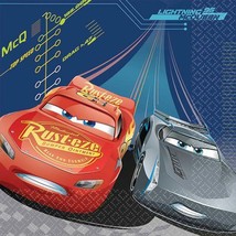 Disney Cars 3 Lunch Dinner Napkins 16 Per Package Birthday Party Supplie... - £2.81 GBP