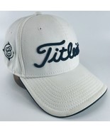 Titleist By New Era Size M/L Fitted White & Black Embroidered "C" Golf Cap Hat - $15.63