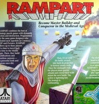 Rampart Arcade Flyer Original 1990 Video Game Medieval Vintage Promo Retro Art  - £32.52 GBP