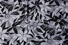 Wamsutta OTC 2 yds Black &amp; White Daffodil Fabric Craft Sewing Quilting 4... - $19.95