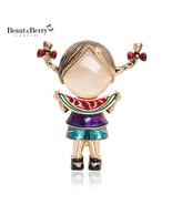 Trendy Cartoon Lady Brooches  Cute Childhood Memory Pins - $28.95