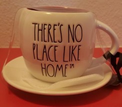 New Rae Dunn There&#39;s No Place Like Home Teacup Mug &amp; Saucer WIZARD OF OZ Dorothy - £19.61 GBP