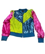 JoJo Siwa Sparkly Bright Zip Up Girls Jacket XS 4/5 - £15.06 GBP