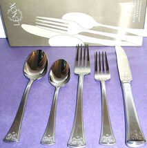 Lenox Autumn Legacy 5 Piece Place Setting 18/10 Stainless Flatware New - $37.42