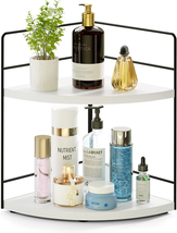 2-Tier Bathroom Counter Organizer, Corner Skincare Organizers - £21.96 GBP