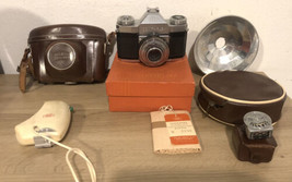 Zeiss-Ikon Contaflex  Synchro-Compur Tessar 1: 2,8 F=45mm Leica Meter 2 Ikoblitz - $367.50