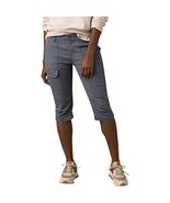 Womens 8 New NWT Gray Hike Shorts Pocket Long UPF 40 Trail Elle Prana Kn... - £77.09 GBP
