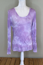 sundry NWOT women’s tie dye long sleeve t shirt size 2 purple J11 - £25.87 GBP