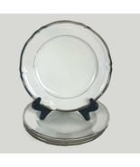 Three Mikasa Hyde Park Platinum Salad Plates Fine China Dinnerware White... - £47.79 GBP
