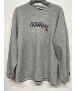 NFL Super Bowl 38 Gray Pullover Shirt Sz Large New England Patriots 2004... - $13.98