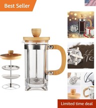 12 oz Bamboo French Press - Elegant Single Serve Coffee Maker with Reusa... - $29.99