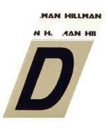 Hillman 840500 1.25 Inches Letter D Angle Cut Self Adhesive Sign, Gold a... - £13.54 GBP