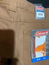 Coleman Men&#39;s Pants 38x30 Fleece Lined Tear Resistant Stretch Utility Pa... - $29.70