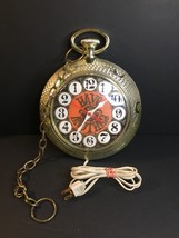 Vintage Spartus Bar Wall Clock Large Pocket Watch &quot;Have Another&quot; Backwar... - $24.45