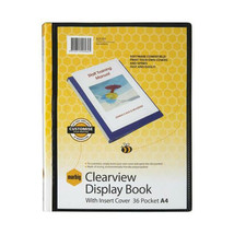 Marbig Display Book Clearview A4 Black - 36 pages - $25.66