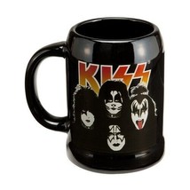 Kiss 87079 Rock Band 20 Ounce Ceramic Beer Stein Coffee Mug Cup Black - £30.93 GBP