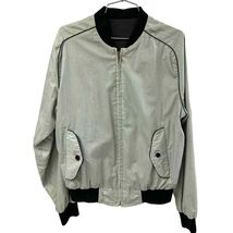 80s VTG Bull Run Black &amp; Gray Reversible Windbreaker  Mens Sz M - $35.10