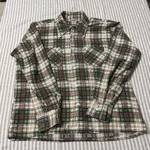 VTG 70s Montgomery Ward Shirt Flannel Plaid Mens 48&quot; Chest - $386.05 MXN