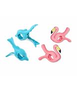 C&amp;H Solutions 2 Pack Set Pair of Beach Towel Clips(Dolphin &amp; Flamingo St... - $17.84 CAD