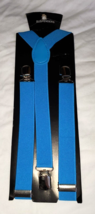 Suspenders Men Or Women Y-Shape Back Clip On Elastic Adjust Blue Color - £9.90 GBP