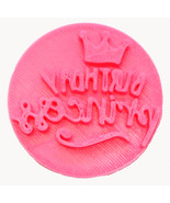 Birthday Princess Words With Tiara Crown Fancy Script Cookie Stamp USA P... - £2.39 GBP