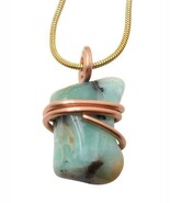 Real Crystals CHRYSOCOLLA PENDANT Handmade Talisman Stress Reliever Calm... - €39,26 EUR
