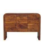 Darcy 3 over 3 Drawer Chest in Chestnut Finish - $17,304.69 MXN