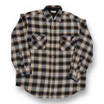 Northwest Territory Brown Plaid Flannel Long Sleeve Shirt Lightweight Me... - £14.89 GBP