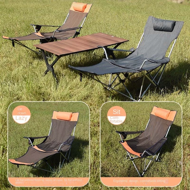 Camping Folding Portable Mesh Chair with Removabel Lounge Chair