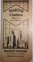 Vintage Martin Clothes Muskegon MI Notebook 1939 - $75.95 MXN