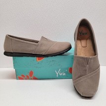 YUU Celista Womens Gray Twill Casual Size 9 M Slip On Shoes - $26.63