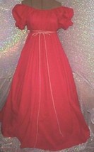 RUBY  RED CHEMISE RENAISSANCE or CIVIL WAR SOUTHERN BELLE COSTUME GOWN - $72.00