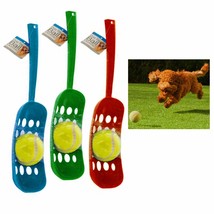 1 Pet Ball Launcher Set Tennis Scoop Toss Dog Play Fetch Games Park Fun ... - £18.84 GBP